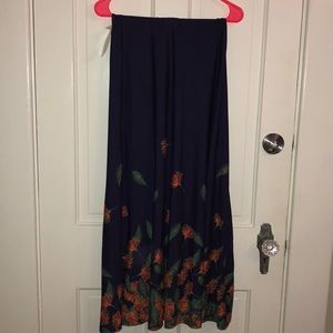 LuLaRoe Maxi Skirt Purple with Flowers